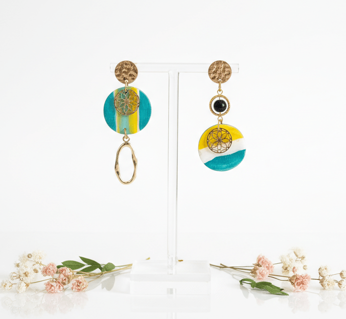 Boucles d'Oreilles Asymétriques RIVIERA P.