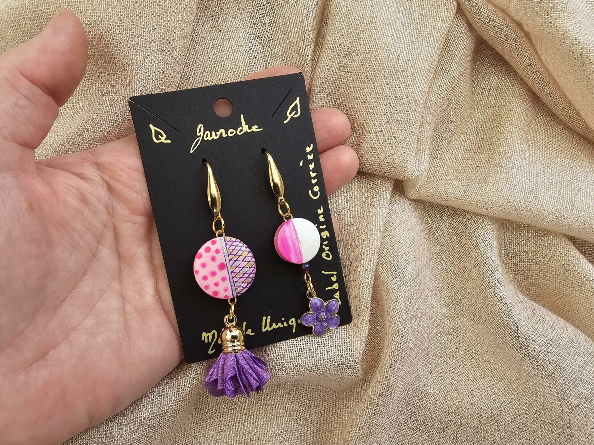 Boucles d'Oreilles Asymétriques ST TROPEZ – Image 4