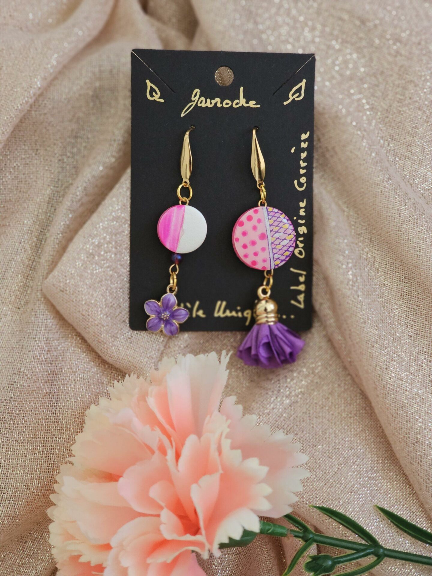 Boucles d'Oreilles Asymétriques ST TROPEZ – Image 2
