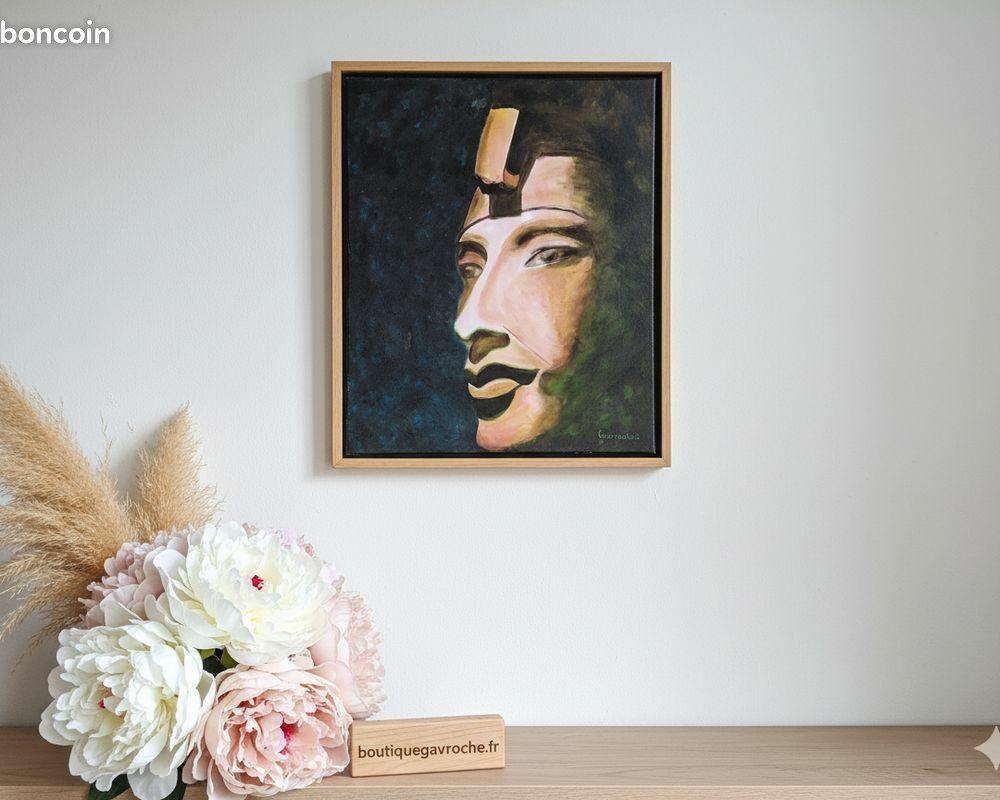 akhenaton, boutiquegavroche, art peinture huile sur toile, cadeau personnaliser noces de coton, noel anniversaire Corrèze Brive