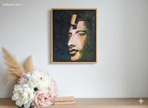akhenaton, boutiquegavroche, art peinture huile sur toile, cadeau personnaliser noces de coton, noel anniversaire Corrèze Brive