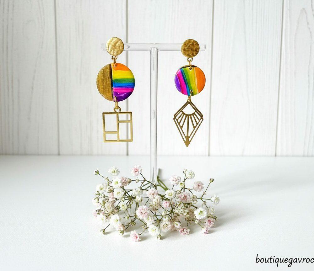 Boucles d'Oreilles "Sao Paulo" noces de bois label origine correze