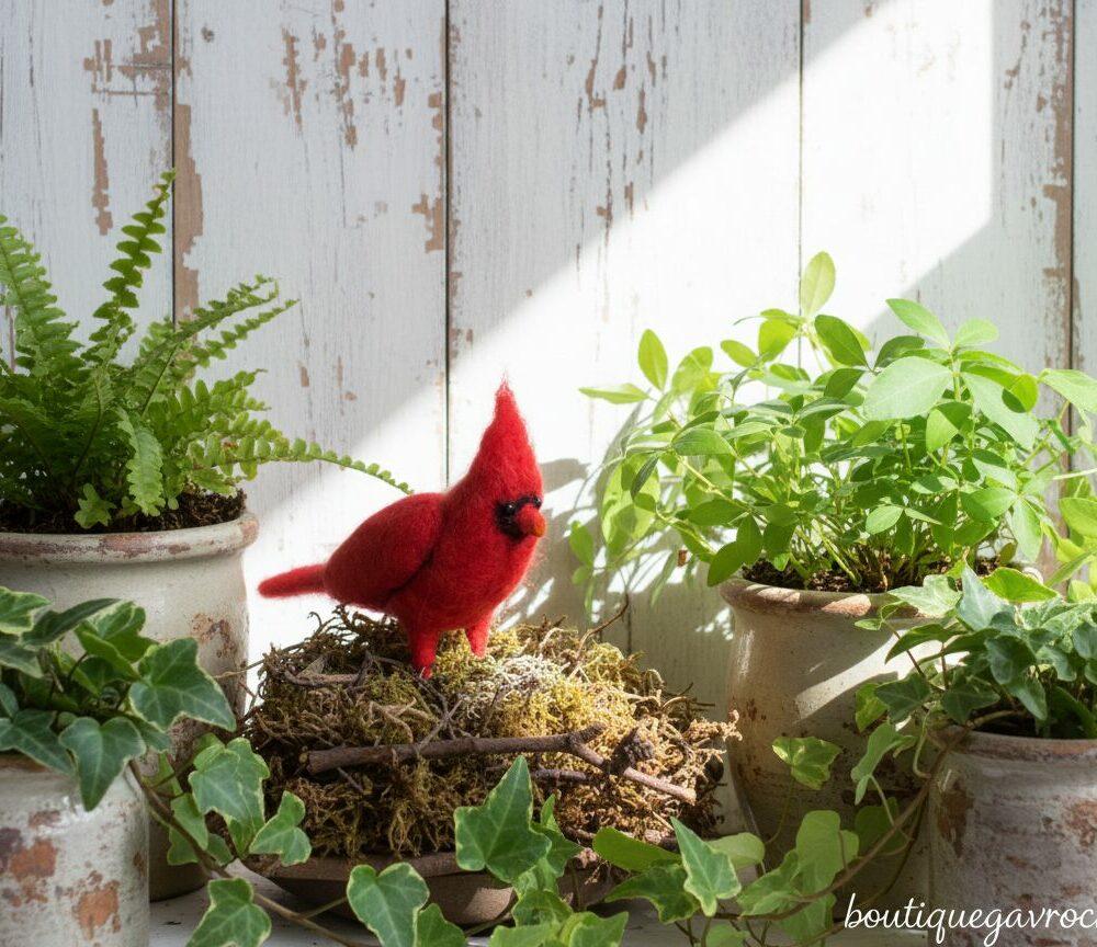 Cardinal L'oiseau de la chance (frais de port gratuit)
