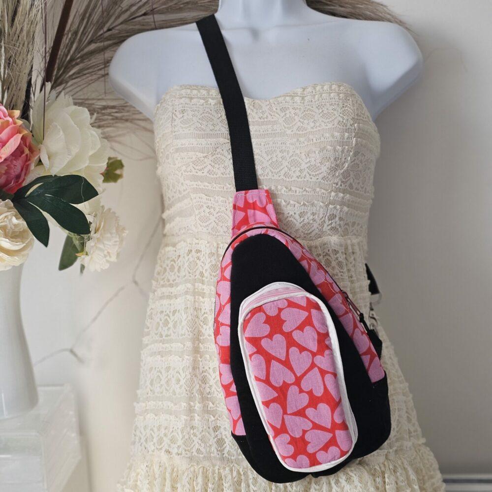 Sac Lovely Hearts cretonne