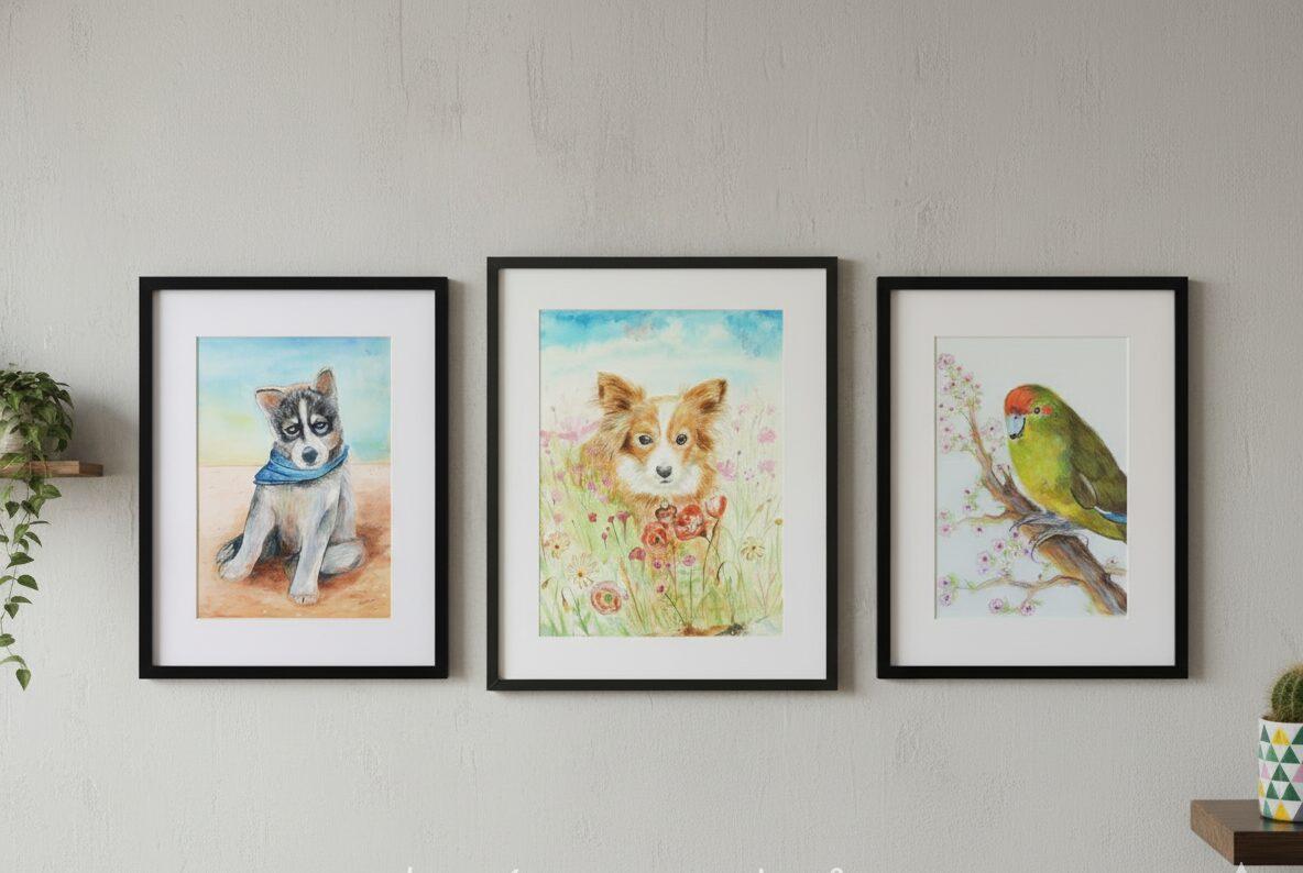 Mimie commande personnalisée Portrait Aquarelle – Image 4