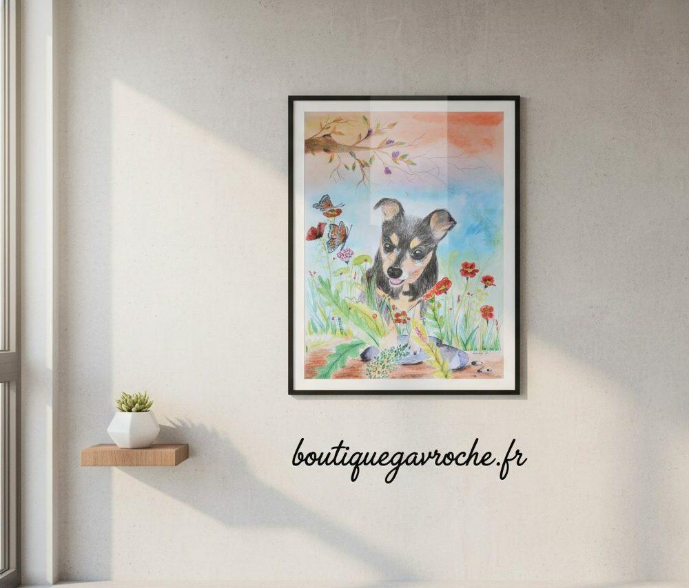 LIZZIE commande personnalisée  Portrait Aquarelle