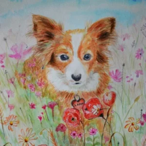 Portrait Animalier sur Commande réalisé à la main noces de papier