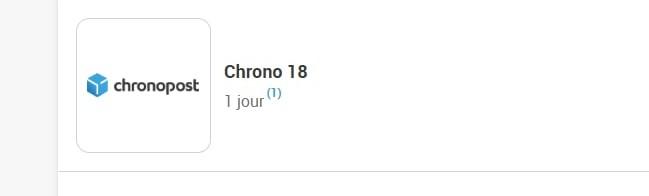 chronopost DOMICILE 18 Etiquette expédition