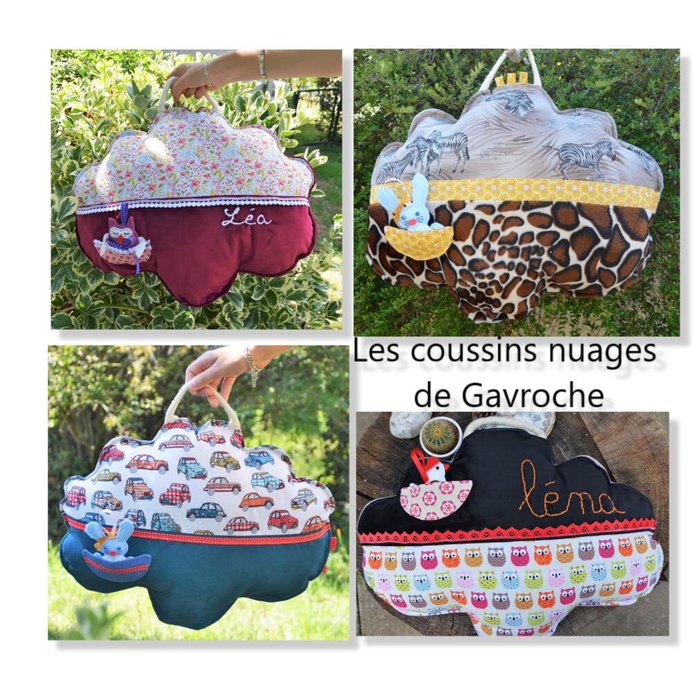 Cadeau enfant personnalisés avec prenom, coussin, nuage, noel anniversaire baptème