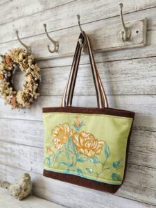 Grand Sac « Jardin Secret » Cadeau noces de cretonne 19 ans Noces de velours anniversaire mariage Brive la gaillarde label origine corrèze